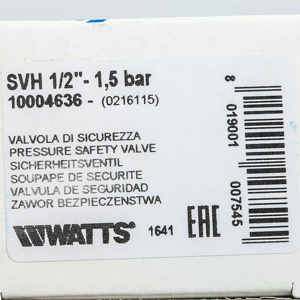 ����������������� ������ ��� ������ ��������� Watts SVH 15 -1/2 1.5 ���