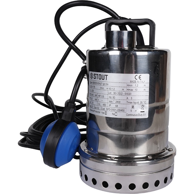 ����� ��������� STOUT � ���������, ������ 10 �, 230V, Q=175 �/���, H=10 �