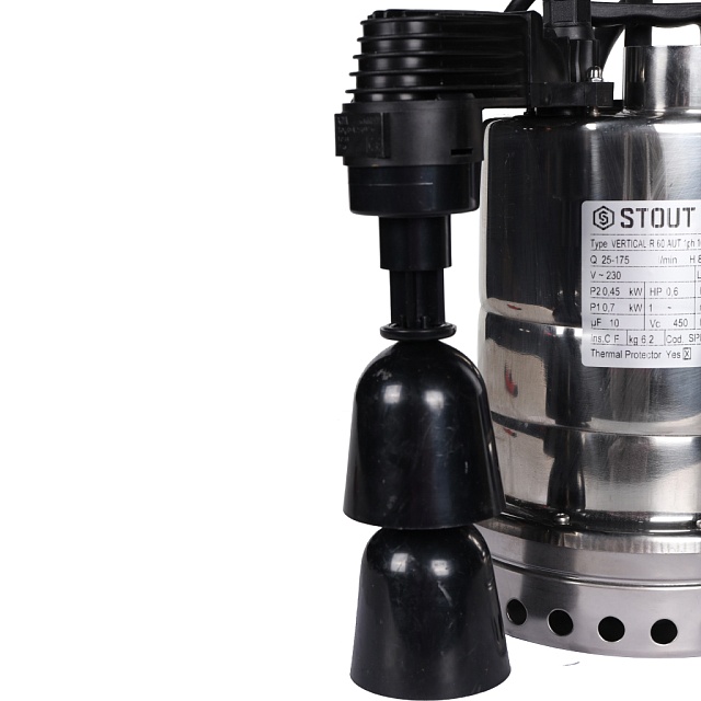 ����� ��������� STOUT � ������������ ���������, ������ 10 �, 230V, Q=175 �/���, H=10 �