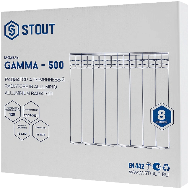�������� ����������� STOUT GAMMA 500 8 ������ ������� ����������� (����� RAL 9010)